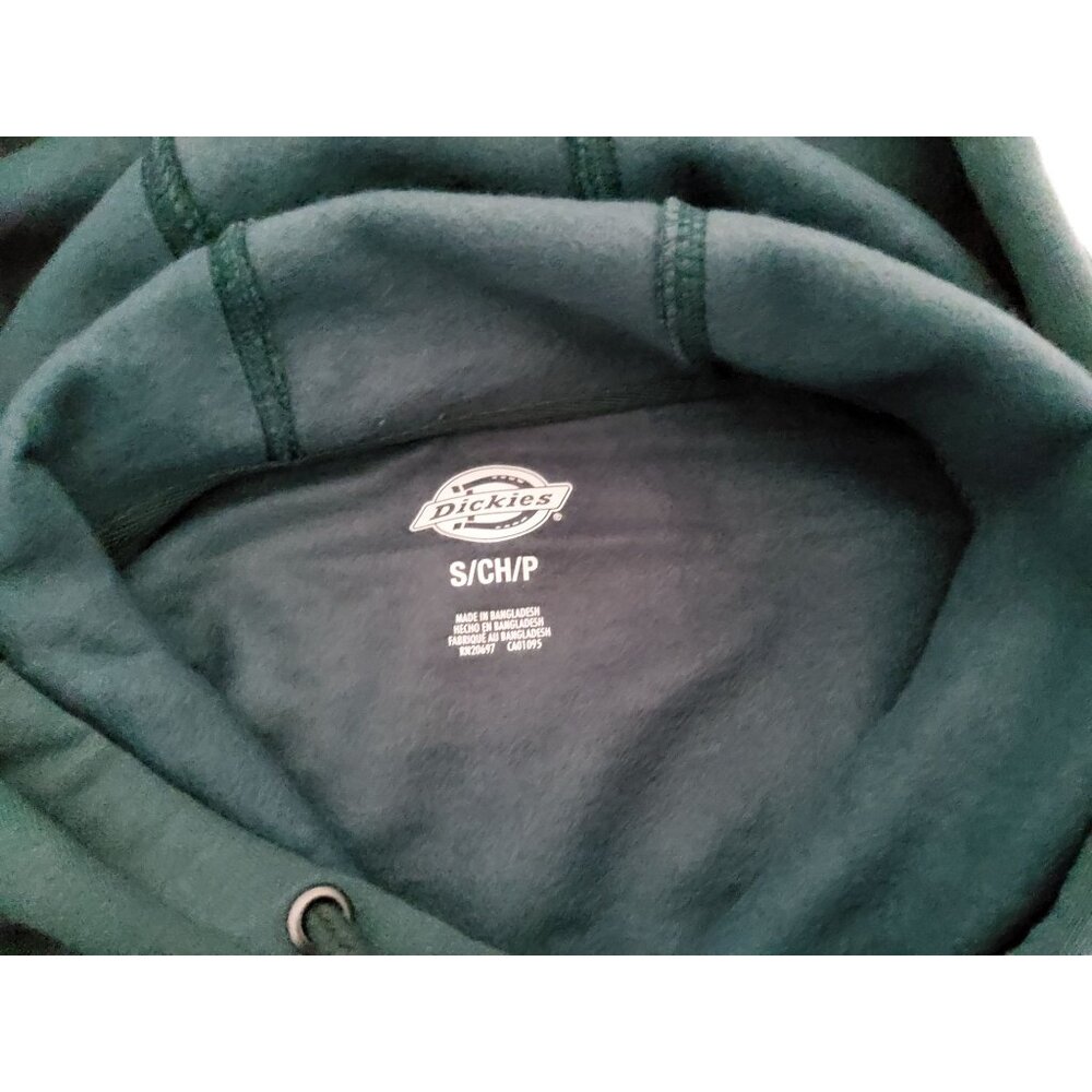 Dickies Green Pullover Hoodie With Logo Graphic Front S - Picture 6 of 7